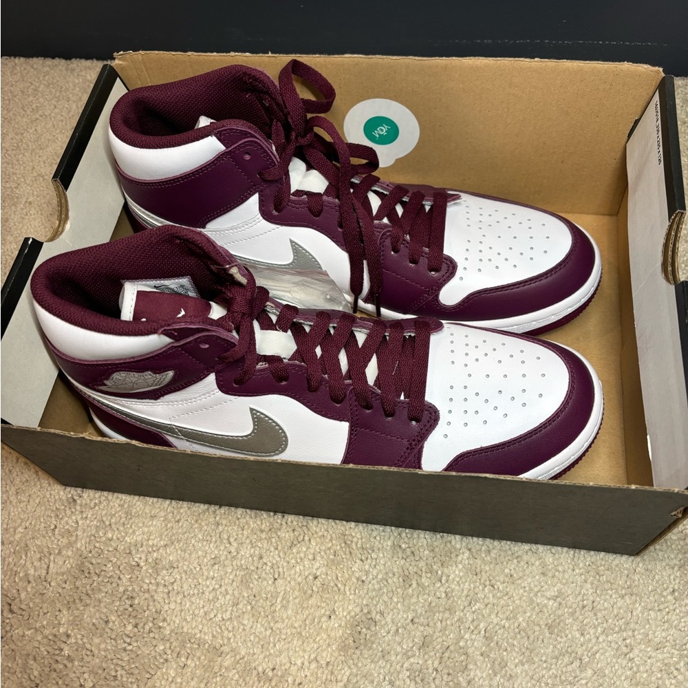 Air Jordan 1 High G Nike Maroon and White Nike Golf Shoes Air Jordan Golf Shoes